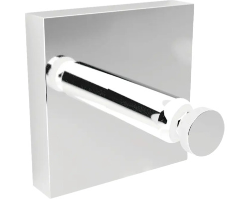 Patère de salle de bains REIKA SAGA chrome brillant 2 pièces Patère en métal pour montage mural