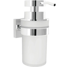 Distributeur de savon mural en verre et métal