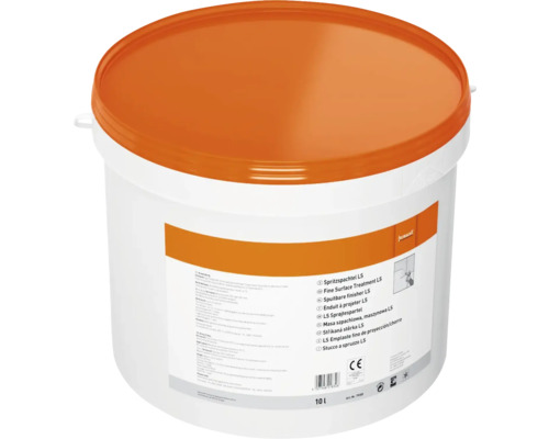 Spritzspachtel LS im Eimer mit orangem Deckel, 10 Liter