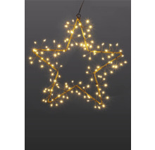 Éclairage de Noël en forme d''étoile avec des lumières LED blanc chaud