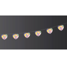 Guirlande lumineuse avec lampes en forme de cœur
