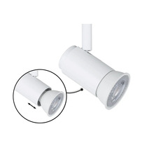 Weisser LED-Strahler für Schienensysteme mit verstellbarem Leuchtenkopf