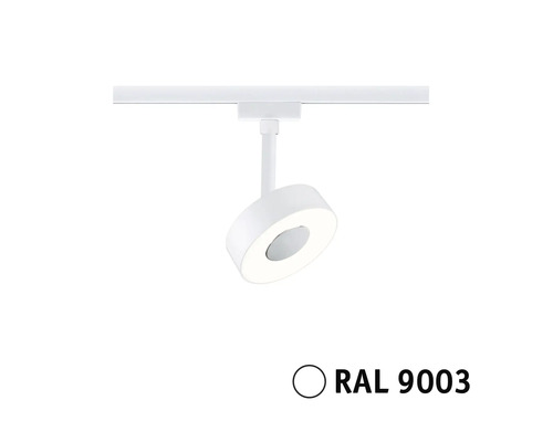 Projecteur LED blanc sur système de rails électriques