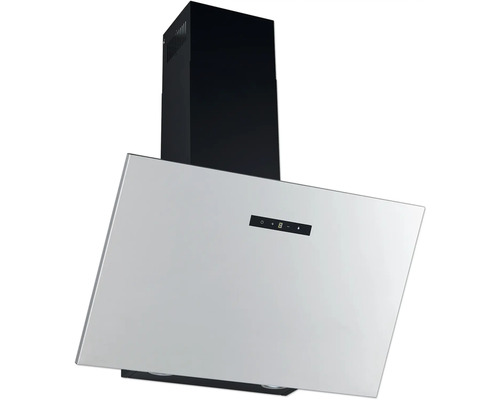 Dunstabzugshaube mit schwarzem Abluftkamin