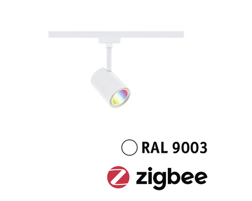 Rail avec spot RAL 9003 et logo Zigbee