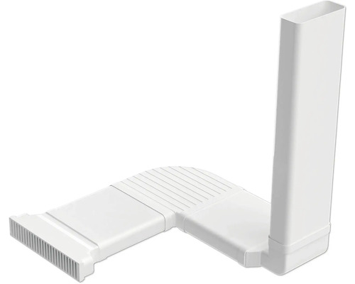 Raccord de conduit de ventilation blanc en forme de L