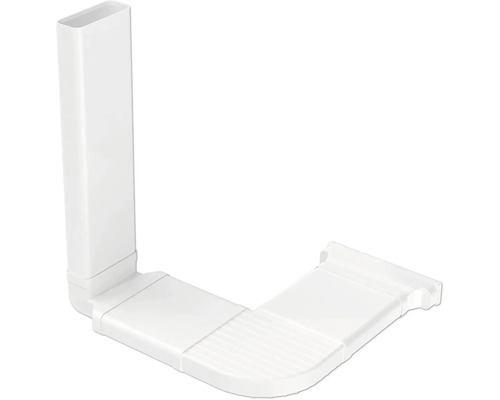 Set d'évacuation de l'air PKM DA-KS1 adapté à la plaque Downair IN4-DA-2FZA++A Coude de descente pluviale rectangulaire en plastique