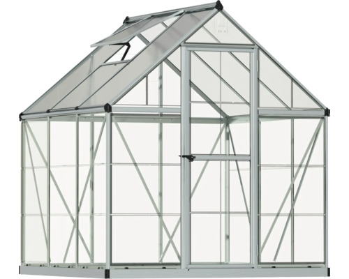 Gewächshaus Palram – Canopia Hybrid 6x6 Polycarbonat 4 mm inkl. Fundamentrahmen 185 x 185 cm silber Gewächshaus Palram – Canopia Hybrid 6x6 Polycarbonat 4 mm inkl. Fundamentrahmen 185 x 185 cm silber