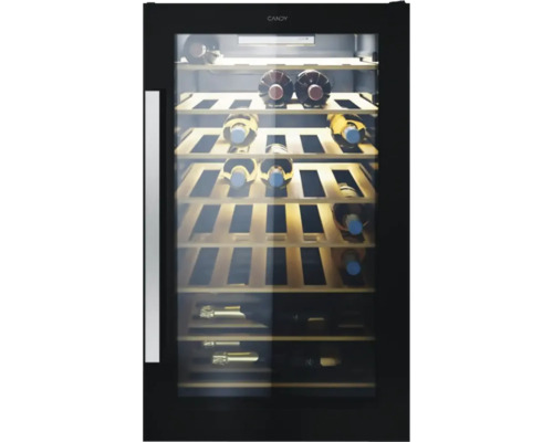 Candy CWC 154 EEL/NF Divino Weinkühler BxHxT 54.5x84.5x49 cm schwarz 34005613 Candy Weinkühlschrank mit Holzregalen und Glasfront