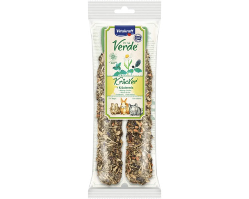 Vitakraft Vita Verde® mélange d'herbes 2 pcs. 80 g Vitakraft Vita Verde Kräcker pour rongeurs avec mélange d''herbes dans l''emballage