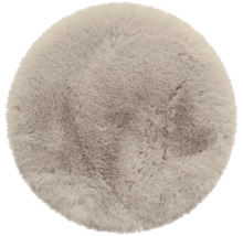 Tapis rond à poils longs