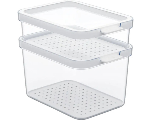 Set organisateur de réfrigérateur Rotho CAUMA 2 pièces transparent