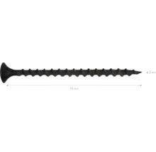 Schraube mit einem Durchmesser von 4,3 mm und einer Länge von 55 mm