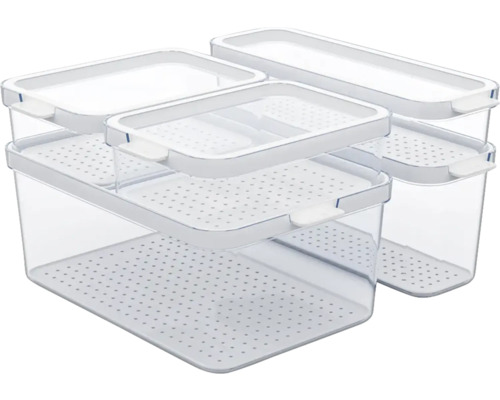 Set organisateur de réfrigérateur Rotho CAUMA 5 pièces transparent