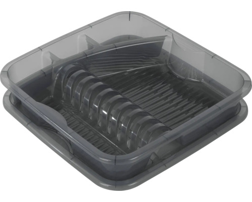 Grauer Abtropfbehälter für Geschirr