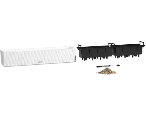 Jardinière Lechuza Balconera avec bacs, substrat et indicateur de niveau d''eau