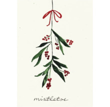 Illustration von Mistelzweig mit Schleife