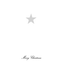 Weihnachtskarte mit Stern und der Aufschrift Frohe Weihnachten.