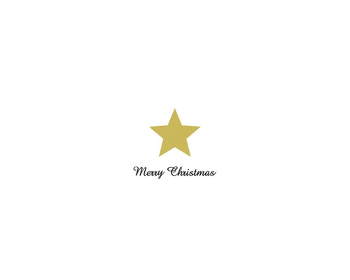 Weihnachtspostkarte star gold 10,5x14,8 cm Weihnachtskarte mit Stern und dem Schriftzug Frohe Weihnachten