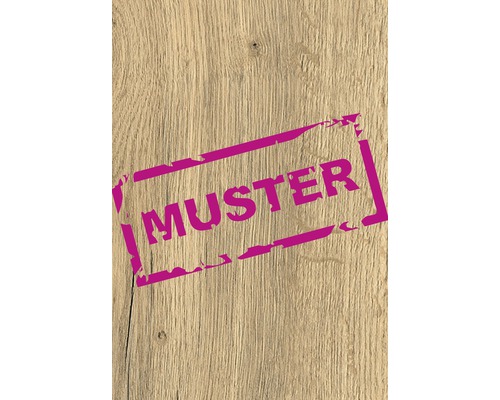 Échantillon pour sol vinyle Monfort plancher de maison de campagne raccord clipsé 1292 x 193 x 7,5 mm Motif en bois avec le mot motif