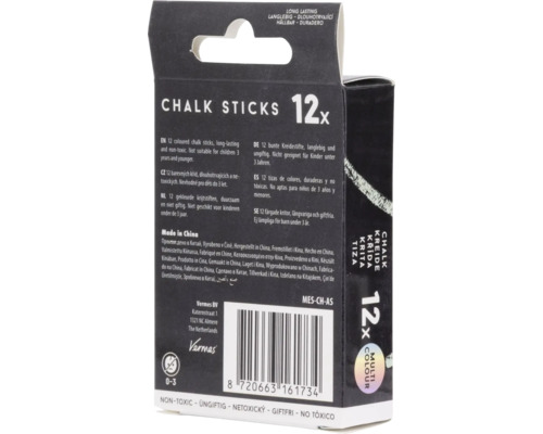 Packung mit zwölf Kreidestiften für Kinder
