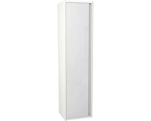 Armoire haute suspendue avec 1 porte Devo Cristal 2.0 gauche lxhxp 40x160x35 cm alpine white/signal white glass