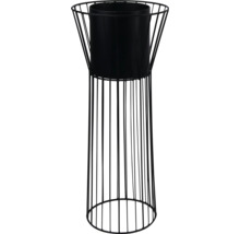 Support à fleurs en métal avec pot