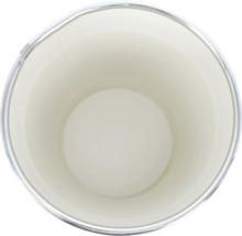 Leerer Metalleimer von oben