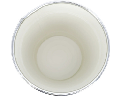 Leerer Metalleimer von oben