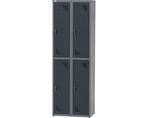 Küpper Vestiaire 600 x 1800 x 350 mm 4 portes gris