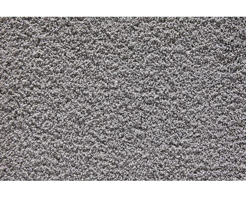Spannteppich Shaggy Softness silber FB90 400 cm breit (Meterware) Nahaufnahme eines grauen Teppichs