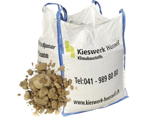 Mélanges non agglomérés Big Bag 0-45 mm tamisé 950 kg = 0,5 m3 Big Bag avec gravier et terre excavée