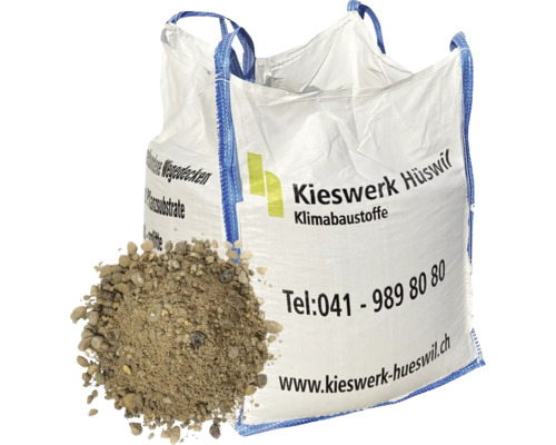 Big Bag gravier à béton 0-16 mm 810 kg = 0,5 m3 Big Bag rempli de matériaux de construction écologiques Kieswerk Hüswil.
