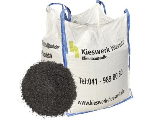 Sable concassé Big Bag bris de roche 0-4 mm 750 kg = 0,5 m3 Big Bag avec substrat de plantation et tas de substrat en vrac