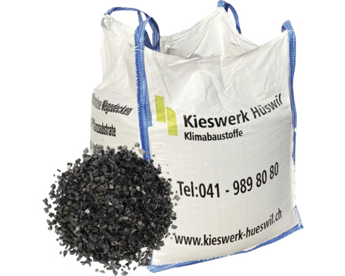 Big Bag Splitt felsgebrochen 4-8 mm gewaschen 725 kg = 0,5 cbm Big Bag gefüllt mit Kies für Wegebefestigung und als Pflanzsubstrat.
