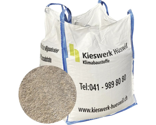 Big Bag Wegedecke 0-11 mm naturbraun 900 kg = 0,5 cbm Big Bag mit Kieswerk Hüswil Klimabaustoffe