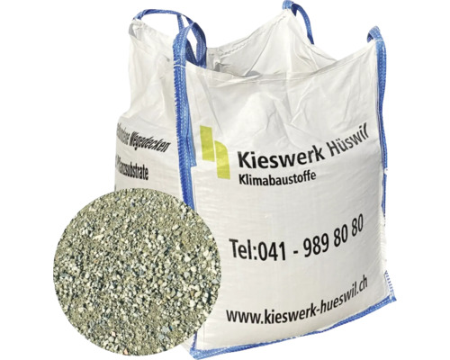 Big Bag couverture de chemin 0-11 mm vert pin 900 kg = 0,5 m3 Big Bag Kieswerk Hüswil avec gravier