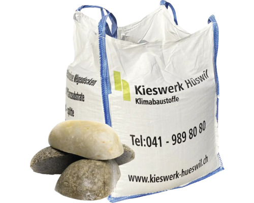 Pierre de parement Big Bag Hüswiler petit 1 t = 12.5 m² Big Bag rempli de gravier décoratif