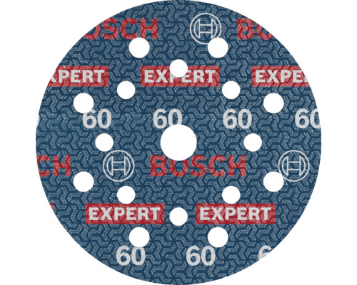 Bosch Feuille abrasive pour ponceuse excentrique 125 mm grain 60 perforée 50 pièces Bosch Feuille abrasive pour ponceuse excentrique 125 mm grain 60 perforée 50 pièces