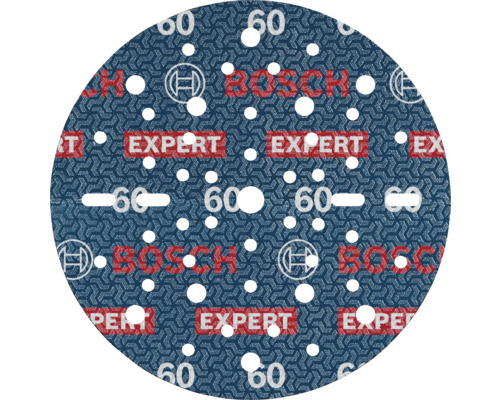 Bosch Feuille abrasive pour ponceuse excentrique 150 mm grain 60 perforée 50 pièces Bosch Feuille abrasive pour ponceuse excentrique 150 mm grain 60 perforée 50 pièces