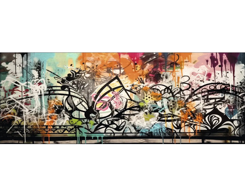 Leinwandbild Graffiti The Wall 77x27 cm