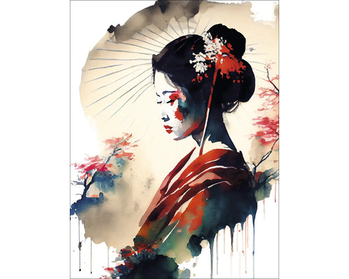 Leinwandbild Geisha IV 57x77 cm