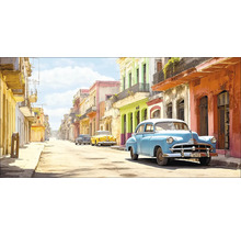 Leinwandbild Vintage Car On The Street III 100x50 cm