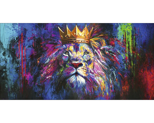 Leinwandbild Lion-King 100x50 cm