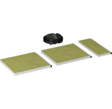 Kit de filtres de remplacement pour ventilateur de salle de bains avec trois filtres et une roue de ventilateur