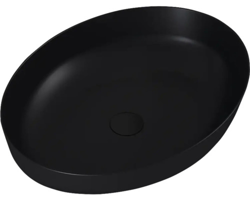 Lavabo à poser Jungborn 52x13x39.5 cm noir mat