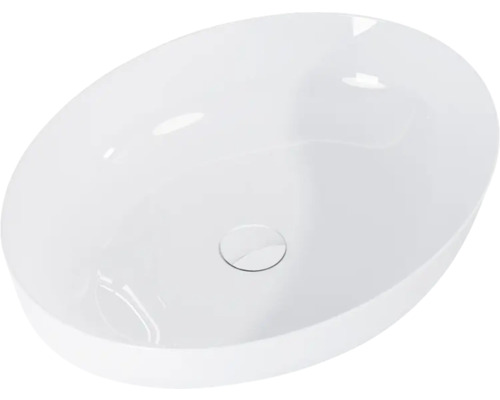 Lavabo à poser Jungborn 52x13x39.5 cm blanc haute brillance