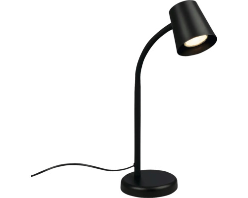 Tischlampe Skiva 1 x GU10 9 W schwarz Schwarze Schreibtischlampe mit rundem Fuß und verstellbarem Arm