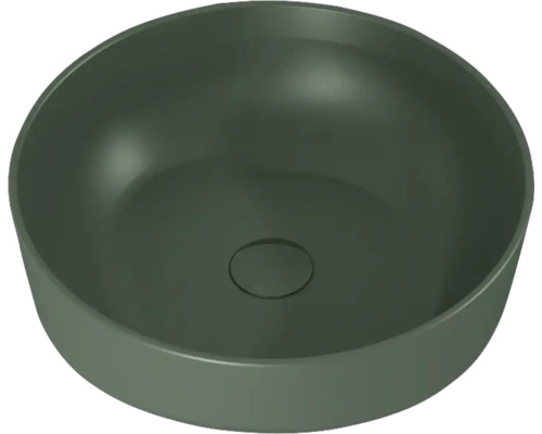 Lavabo à poser Jungborn 41.5x13.5x41.5 cm forest vert mat