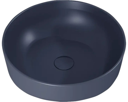 Lavabo à poser Jungborn 41.5x13.5x41.5 cm bleu marine mat